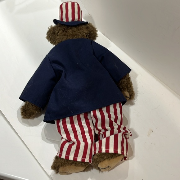 Vintage 1993 Retired Ty Bear July 4, jointed Beanie Baby Teddy Bear 14” - Picture 6 of 7